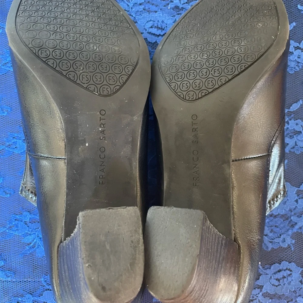 Franco Sarto Black Ankle Booties, Size 8